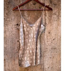 Vince 100% Silk Floral Camisole Beige Small